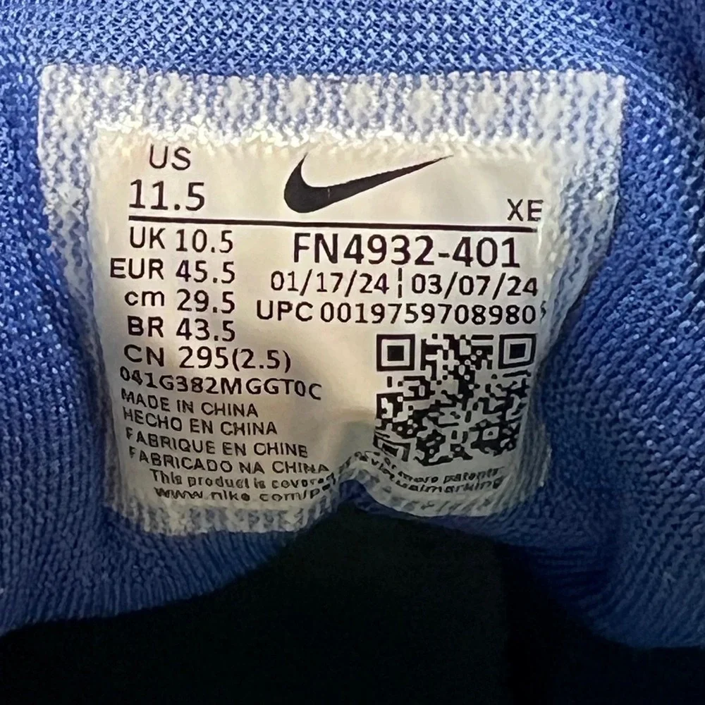 Nike Air Zoom Pegasus 41 Mens Running Shoes Blue‎ Crimson FN4932-401 Size 11.5
